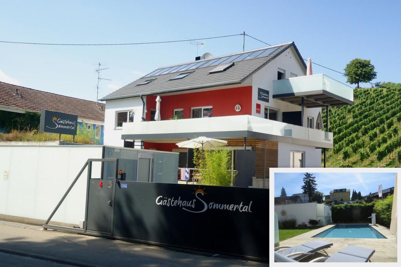 Gaestehaus Sommertal Mit Pool Im Garten, Eigener Parkplatz, 800M Zum Bodensee, 300M Zur Altstadt Meersburg Eksteriør bilde